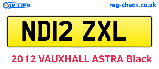 ND12ZXL are the vehicle registration plates.