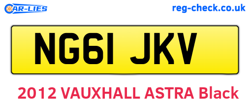 NG61JKV are the vehicle registration plates.