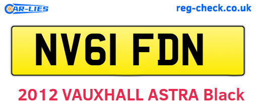 NV61FDN are the vehicle registration plates.