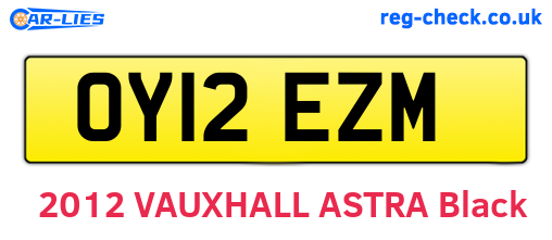 OY12EZM are the vehicle registration plates.