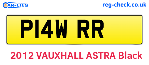 P14WRR are the vehicle registration plates.