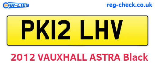 PK12LHV are the vehicle registration plates.