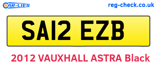 SA12EZB are the vehicle registration plates.