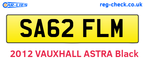 SA62FLM are the vehicle registration plates.