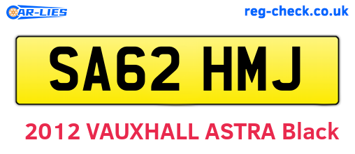 SA62HMJ are the vehicle registration plates.