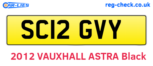 SC12GVY are the vehicle registration plates.