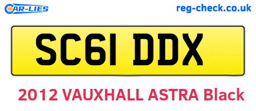 SC61DDX are the vehicle registration plates.
