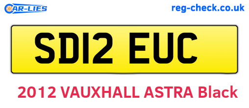 SD12EUC are the vehicle registration plates.