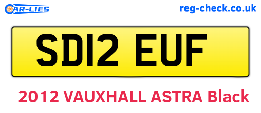 SD12EUF are the vehicle registration plates.