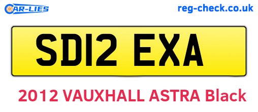 SD12EXA are the vehicle registration plates.
