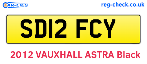 SD12FCY are the vehicle registration plates.