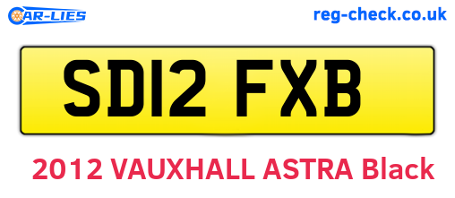 SD12FXB are the vehicle registration plates.