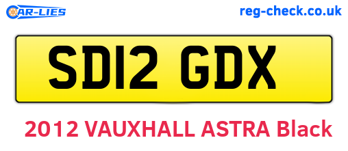 SD12GDX are the vehicle registration plates.