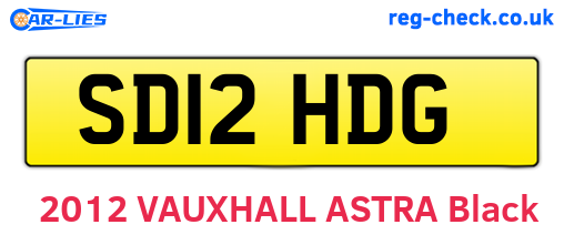 SD12HDG are the vehicle registration plates.