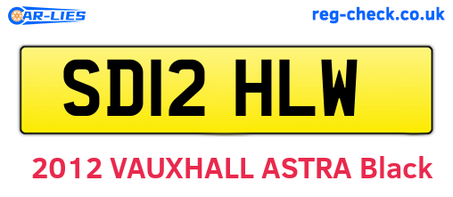 SD12HLW are the vehicle registration plates.