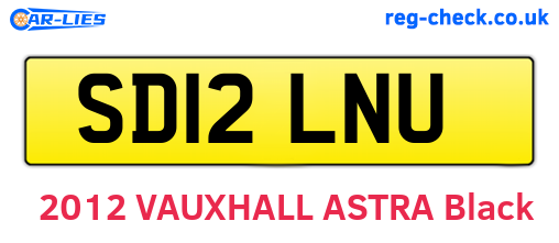 SD12LNU are the vehicle registration plates.