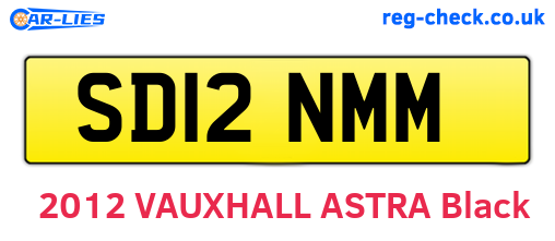 SD12NMM are the vehicle registration plates.