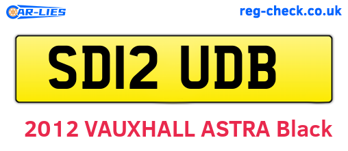 SD12UDB are the vehicle registration plates.