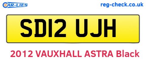 SD12UJH are the vehicle registration plates.