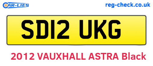 SD12UKG are the vehicle registration plates.