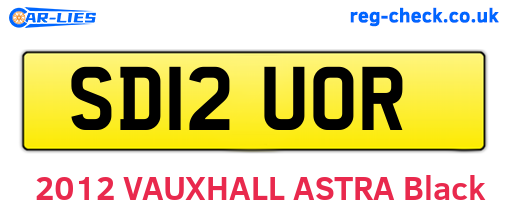 SD12UOR are the vehicle registration plates.