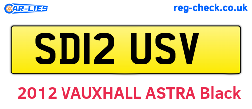SD12USV are the vehicle registration plates.