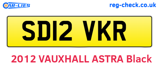 SD12VKR are the vehicle registration plates.