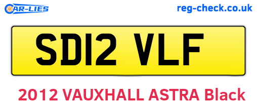 SD12VLF are the vehicle registration plates.