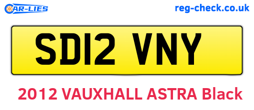 SD12VNY are the vehicle registration plates.