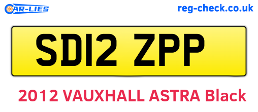 SD12ZPP are the vehicle registration plates.