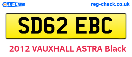 SD62EBC are the vehicle registration plates.