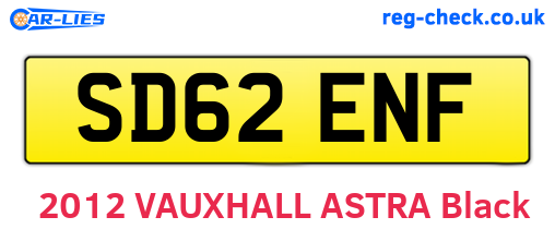 SD62ENF are the vehicle registration plates.