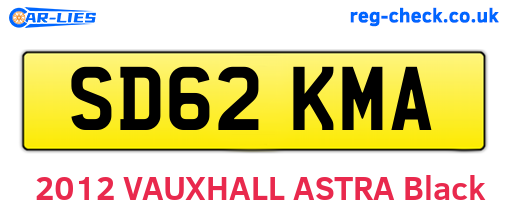 SD62KMA are the vehicle registration plates.