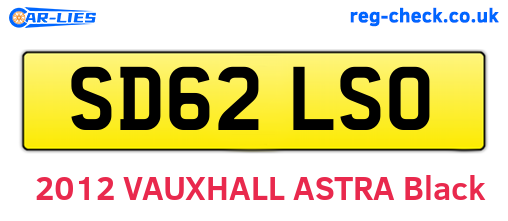 SD62LSO are the vehicle registration plates.