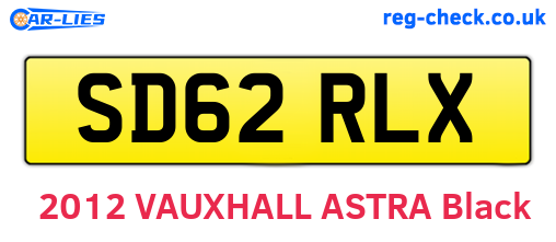 SD62RLX are the vehicle registration plates.