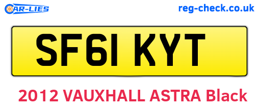 SF61KYT are the vehicle registration plates.