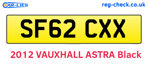 SF62CXX are the vehicle registration plates.