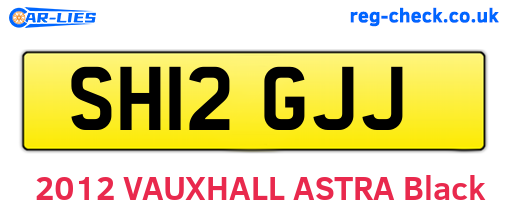 SH12GJJ are the vehicle registration plates.