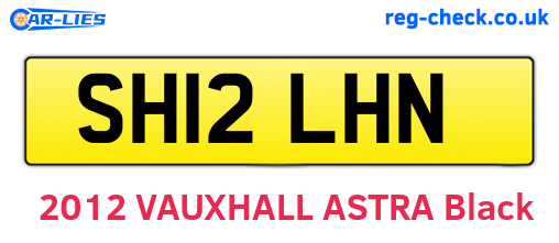 SH12LHN are the vehicle registration plates.