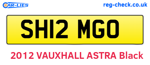 SH12MGO are the vehicle registration plates.