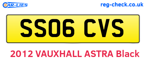 SS06CVS are the vehicle registration plates.