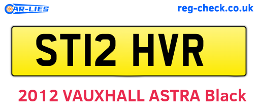 ST12HVR are the vehicle registration plates.