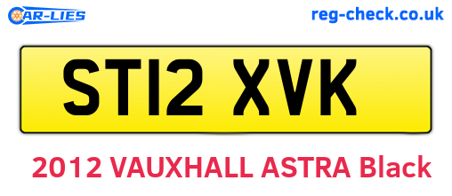 ST12XVK are the vehicle registration plates.