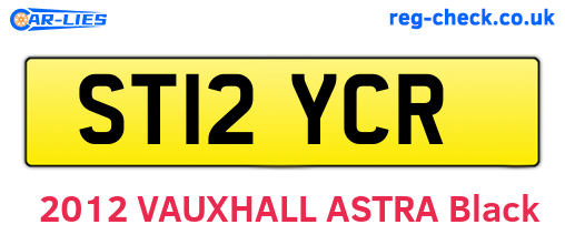 ST12YCR are the vehicle registration plates.