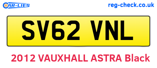 SV62VNL are the vehicle registration plates.