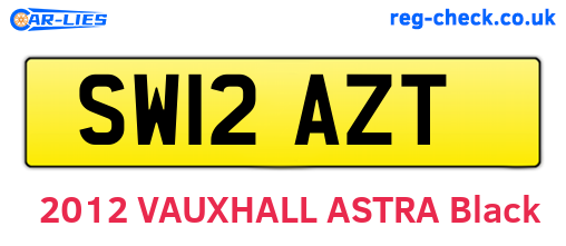 SW12AZT are the vehicle registration plates.