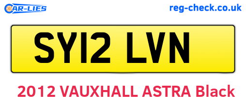 SY12LVN are the vehicle registration plates.
