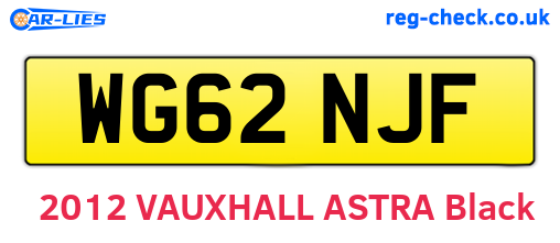 WG62NJF are the vehicle registration plates.