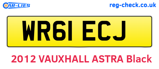 WR61ECJ are the vehicle registration plates.
