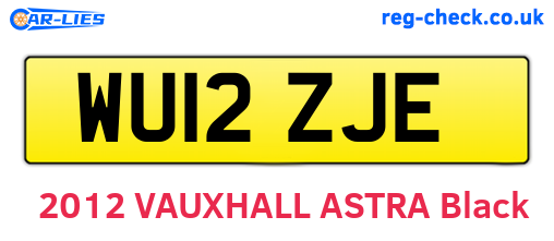 WU12ZJE are the vehicle registration plates.